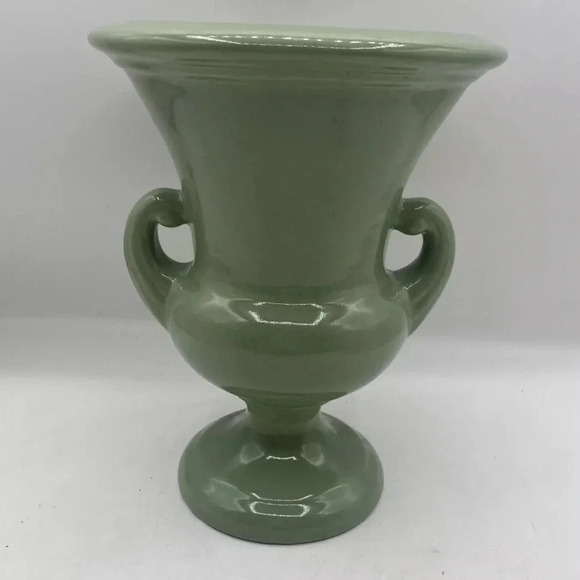 Vintage Haeger Aqua Trophy Urn Vase - Picture 3 of 11